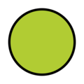 green circle on platform OpenMoji