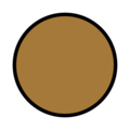 brown circle on platform OpenMoji