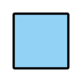 blue square on platform OpenMoji