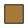 brown square on platform OpenMoji