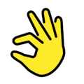 pinching hand on platform OpenMoji