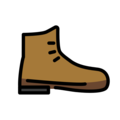 hiking boot on platform OpenMoji