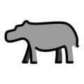 hippopotamus on platform OpenMoji