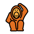 orangutan on platform OpenMoji