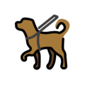 guide dog on platform OpenMoji