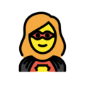 woman superhero on platform OpenMoji