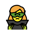woman supervillain on platform OpenMoji
