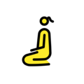 woman kneeling on platform OpenMoji