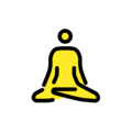 man in lotus position on platform OpenMoji