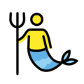 merman on platform OpenMoji