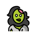 woman zombie on platform OpenMoji