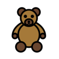 teddy bear on platform OpenMoji
