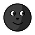 new moon with face on platform OpenMoji