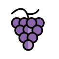 grapes on platform OpenMoji
