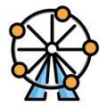 ferris wheel on platform OpenMoji