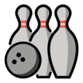 bowling on platform OpenMoji