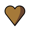 brown heart on platform OpenMoji