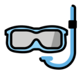 diving mask on platform OpenMoji