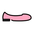 womans flat shoe on platform OpenMoji