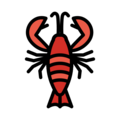 lobster on platform OpenMoji