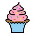 cupcake on platform OpenMoji