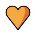 orange heart on platform OpenMoji