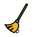 broom on platform OpenMoji