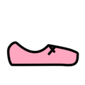 ballet shoes on platform OpenMoji