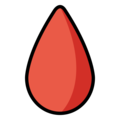 drop of blood on platform OpenMoji