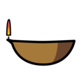 diya lamp on platform OpenMoji