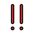 double exclamation mark on platform OpenMoji