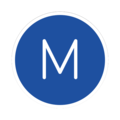circled M on platform OpenMoji