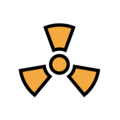 radioactive sign on platform OpenMoji