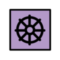 wheel of dharma on platform OpenMoji