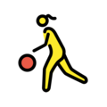 woman bouncing ball on platform OpenMoji