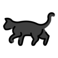 black cat on platform OpenMoji