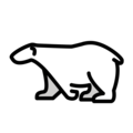 polar bear on platform OpenMoji