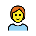 person: red hair on platform OpenMoji
