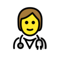 health worker on platform OpenMoji