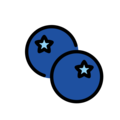 blueberries on platform OpenMoji