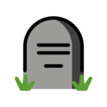 headstone on platform OpenMoji