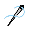 sewing needle on platform OpenMoji