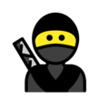 ninja on platform OpenMoji