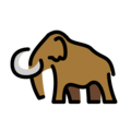 mammoth on platform OpenMoji