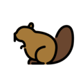 beaver on platform OpenMoji