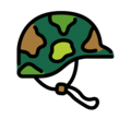 military helmet on platform OpenMoji