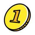 coin on platform OpenMoji