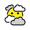 face in clouds on platform OpenMoji