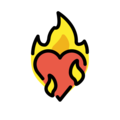 heart on fire on platform OpenMoji