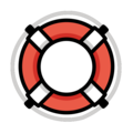 ring buoy on platform OpenMoji